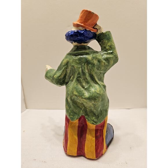Mexican VTG‎ 70s Art Paper Mache Clown Set of 2 Clown Figurines 14" - Picture 13 of 16